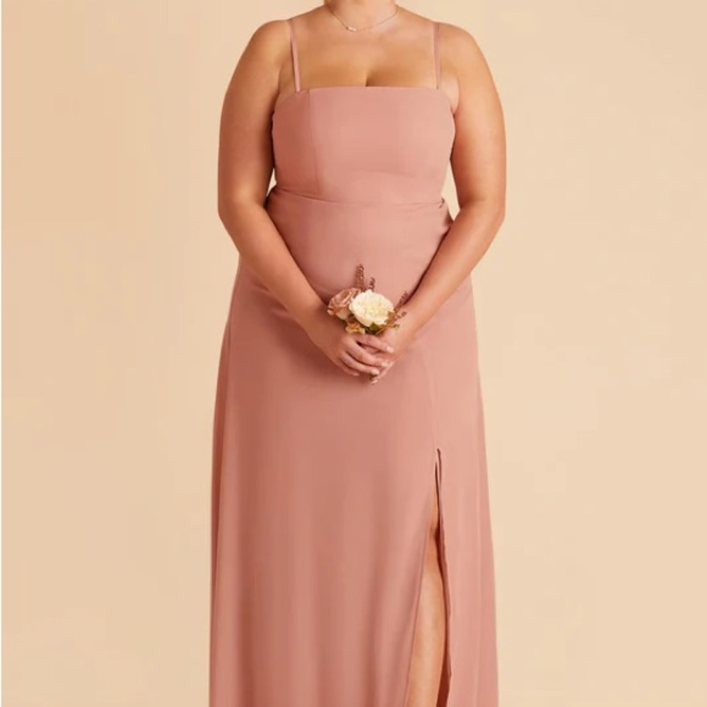 Birdy Grey Chris Convertible Dress (no straps) in Chiffon Dusty Rose